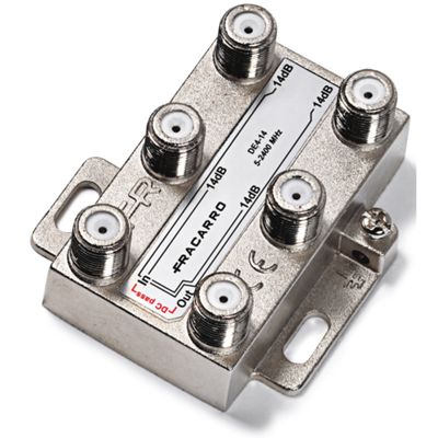 Fracarro 280719 - Distribuidor de TV de 4 salidas, 14 dB F, conector DE4-14