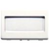 System White - 3-place name badge button