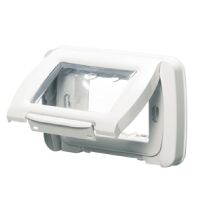 3 GANG CLOUD WHITE IP55 PLATE TOP SYS