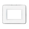 Serie 44 - Plato de plástico blanco brillo Personal 44 de 3 plazas