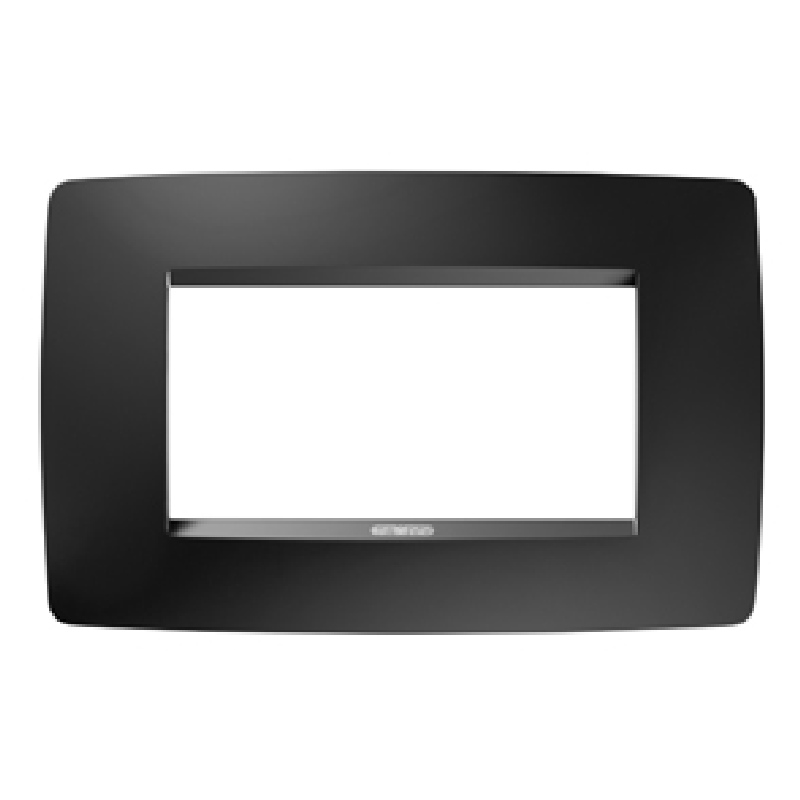 Gewiss GW16104VN Chorus - Placa 4 módulos negro satinado