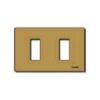 8000 - 2 place bronze anodized aluminum plate