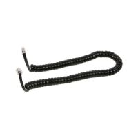 2.4 m black extendable telephone extension with 4/4 plug