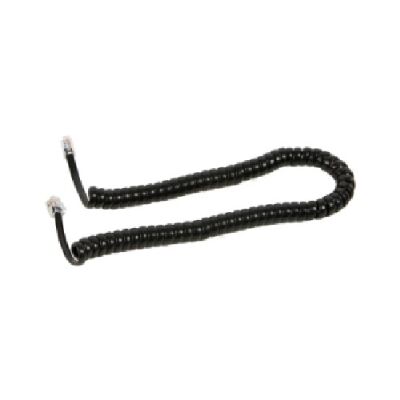 2.4 m black extendable telephone extension with 4/4 plug