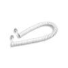 White extendable telephone extension 4.8 m with 4/4 plug