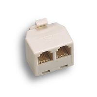 Double telephone coupler for 6/4 plug