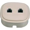 Fanton 22380 - double telephone socket plug 6/4