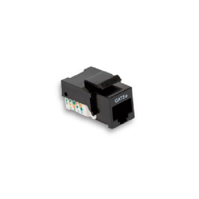 Toma UTP RJ45 Cat. 5e negra KEYSTONE