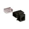 RJ12 6/6 black KEYSTONE socket