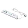 Fanton 410100 - regleta con 4 enchufes P40 y enchufe S17, blanco