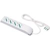 Fanton 410110 - regleta con 4 enchufes P40 y enchufe S17, blanco