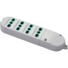 Multiple socket with 4 white bypass sockets