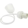 Fanton 62970 - portalámparas E27 blanco con cableado