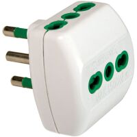 Fanton 82180 - adaptador múltiple con enchufe italiano 16A, blanco