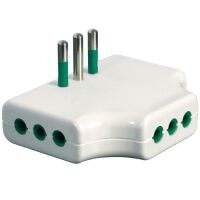 Fanton 82250 - adaptador múltiple plano con enchufe italiano 10A blanco