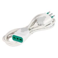 Linear extension cord 16A 3 m white