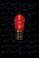 LineaLED - lampada led goccetta rosso E14 0.24W 12/14V AC/DC per luminarie