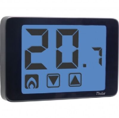THALOS black wall-mounted room thermostat