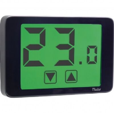 THALOS 230 black wall-mounted room thermostat