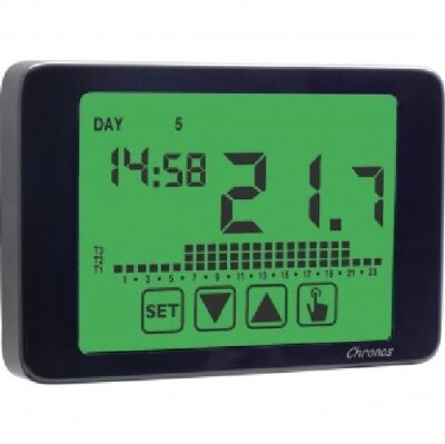 CHRONOS 230 cronotermostato de pared negro
