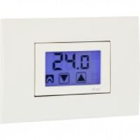 Thermostat d'ambiance encastrable blanc AROS