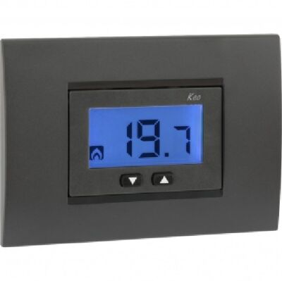 Keo-A LCD built-in black room thermostat