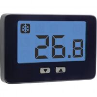 THALOS KEY black wall-mounted room thermostat