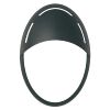 Goccia 2264SI - JACK ceiling light with silver oval visor mask