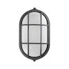 Small oval MARINA ceiling light with 60W graphite grid
