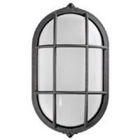 Petit plafonnier ovale MARINA avec grille graphite 60W