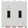 Plana Silver - cargador doble USB