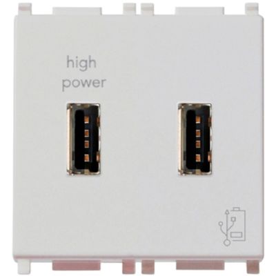 Plana Silver - cargador doble USB