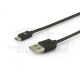 USB data and power cable - MICRO USB black 1m