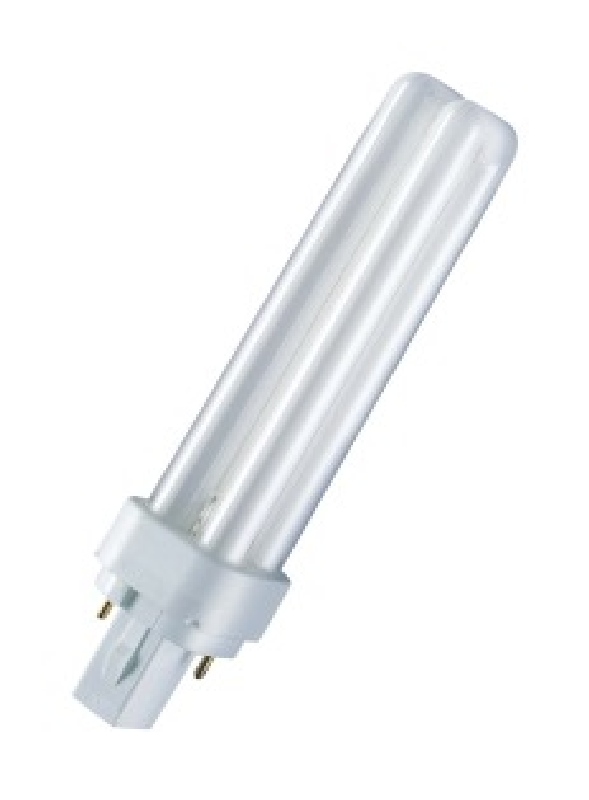 Compact fluorescent lamp G24d-2 18W 3000k DULUX D