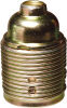 E27 yellow galvanized threaded metal lamp holder