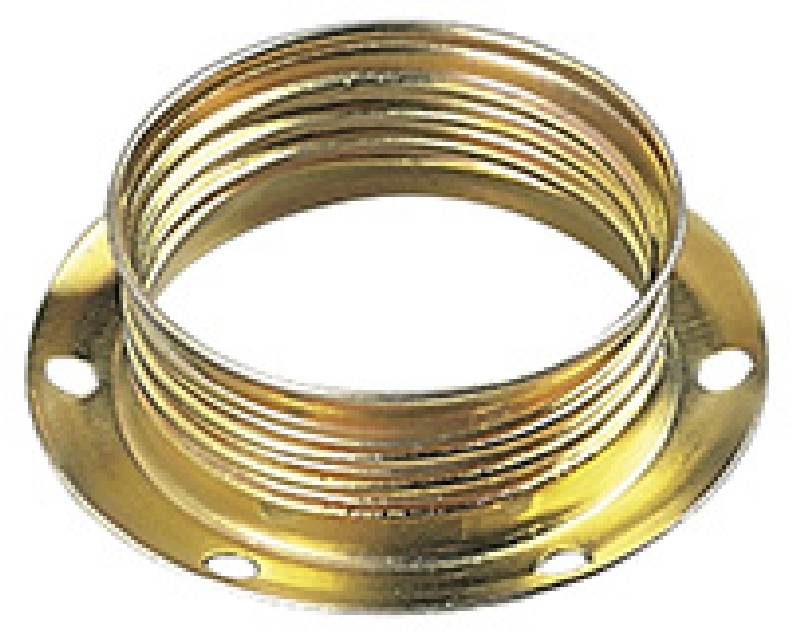 Anello E14 metallo fermaparalume zincato ottone lucido