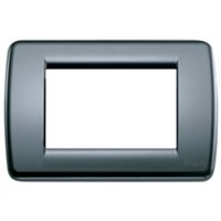 Idea - Placa Rondò en tecnopolímero gris grafito 3 plazas