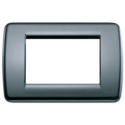 Idea - Placa Rondò en tecnopolímero gris grafito 3 plazas