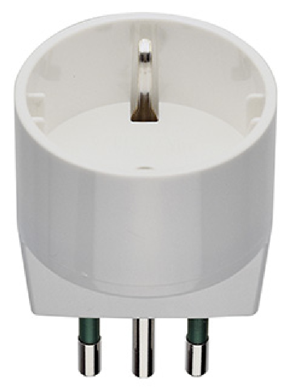 White small Italian to German adapter
