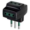 S11 multi-adaptor +3P11 outlets black