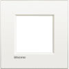 LivingLight Air - Monochrome plate in pure white 2-place metal