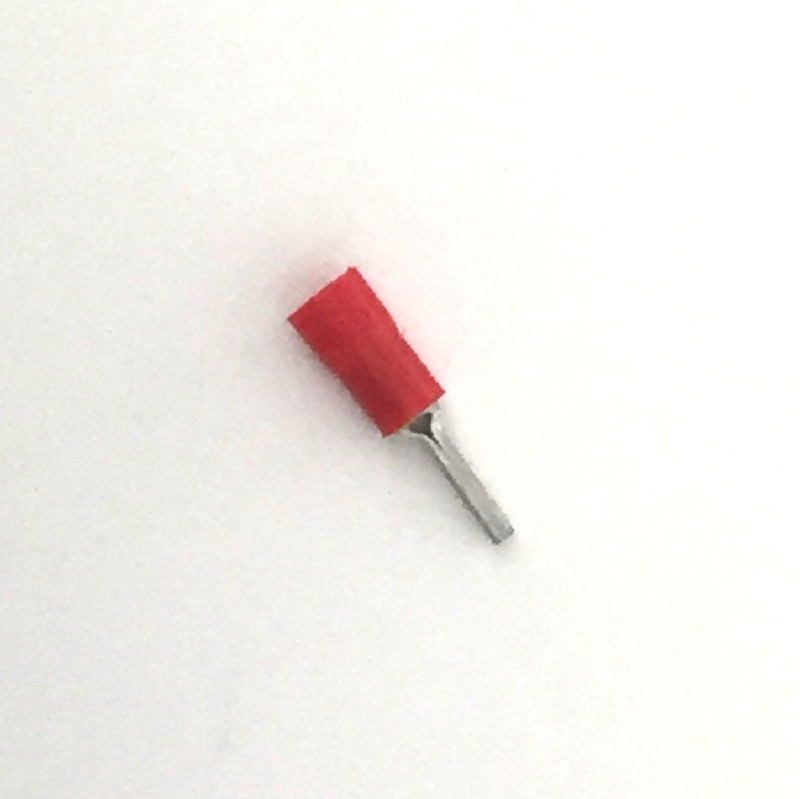 Virola redonda roja de 10 mm.