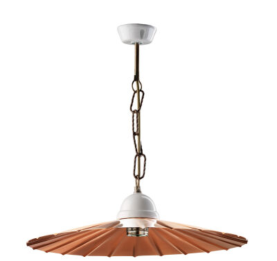 Le Prolunghe 8798/PRS-40 - flat fold chandelier in satin copper of 40