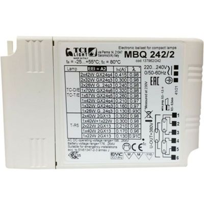 TCI - 137962/242 - balasto para lámparas fluorescentes 1/2x22/70W MBQ 242/2