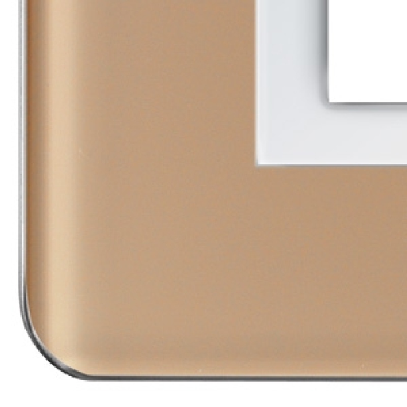 Series 44 - Personal 44 plate in glossy beige 4-place plastic