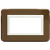 Serie 44 - placca Personal 44 in plastica 4 posti beige lucido
