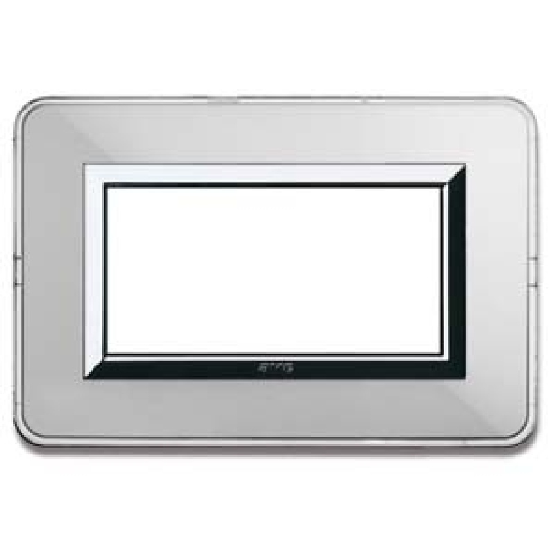 Serie 44 - placca Personal 44 in plastica 4 posti alluminio naturale