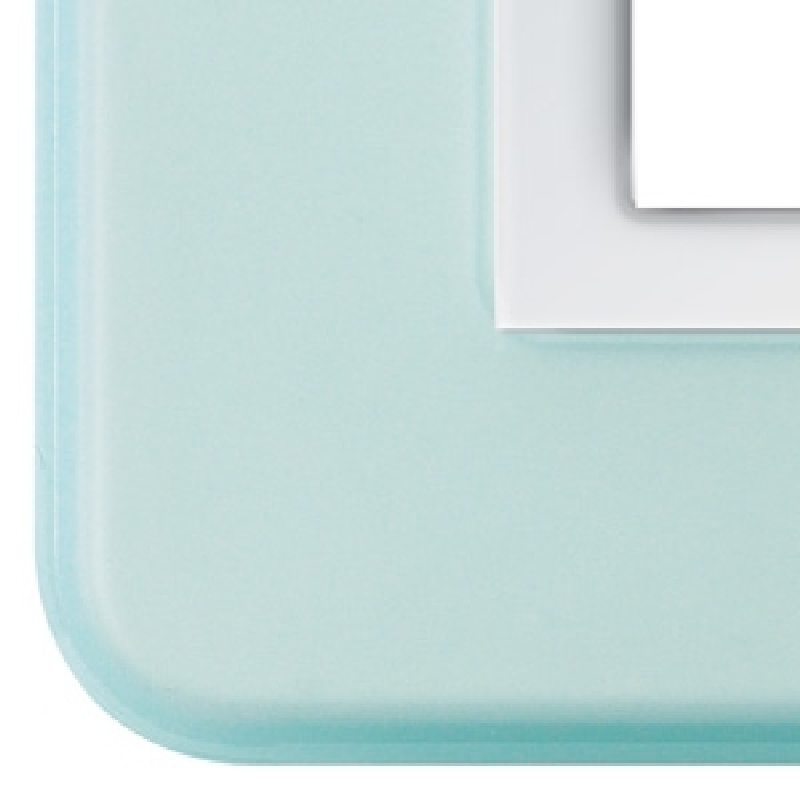 Serie 44 - placca Personal 44 in plastica 4 posti azzurro brillante