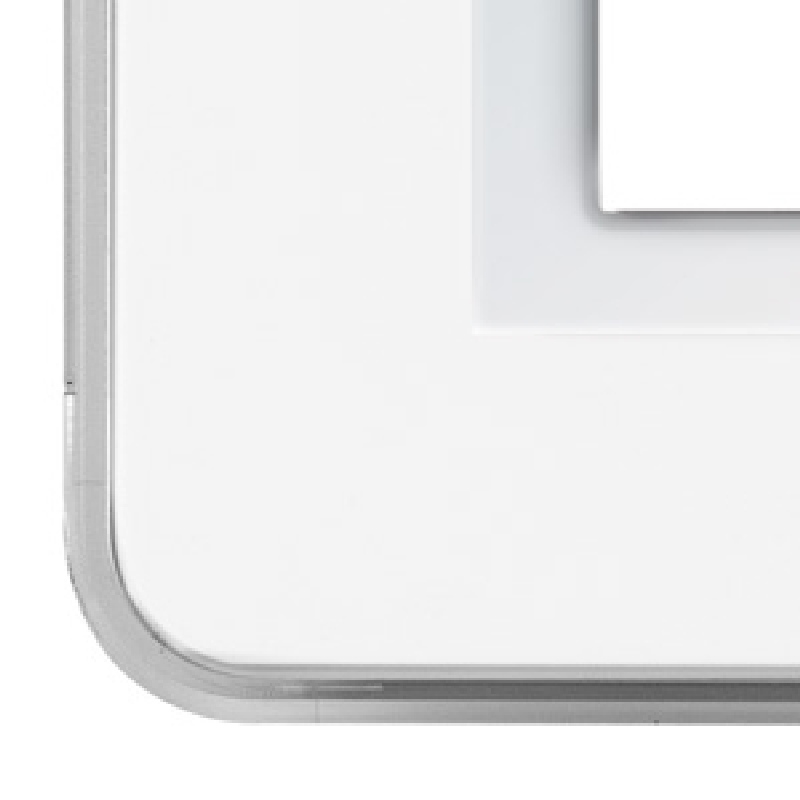 Series 44 - Personal 44 plate in glossy white 4-place plastic