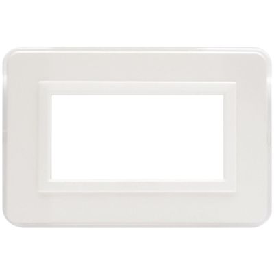 Series 44 - Personal 44 plate in glossy white 4-place plastic
